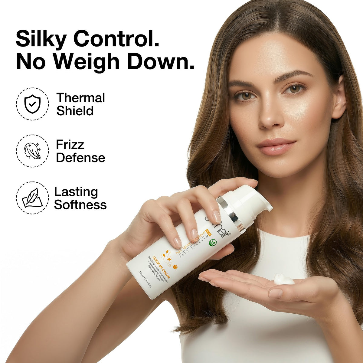 Hydrating Leave-In Conditioner Cream for Frizz Control & Smoothing - 130ml