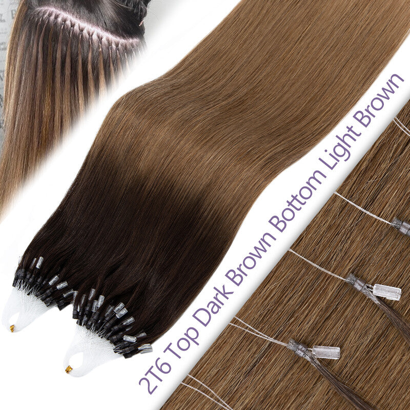 Remy Human Hair Extensions Micro Loop Beads Thick 1G/S Multiple Variants