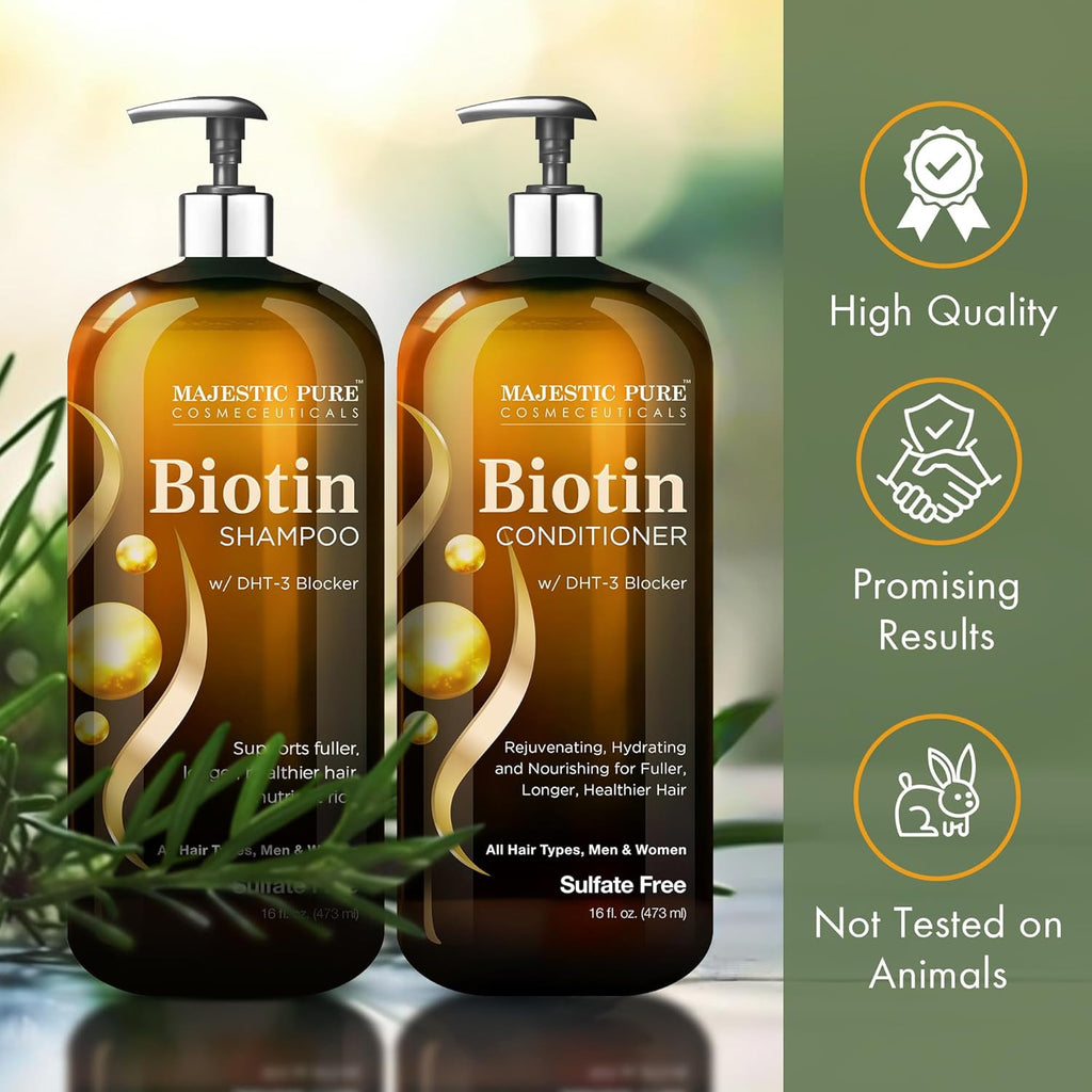Biotin Shampoo & Conditioner Set for Healthy Hair - Sulfate Free, Nourishing, Hydrating
