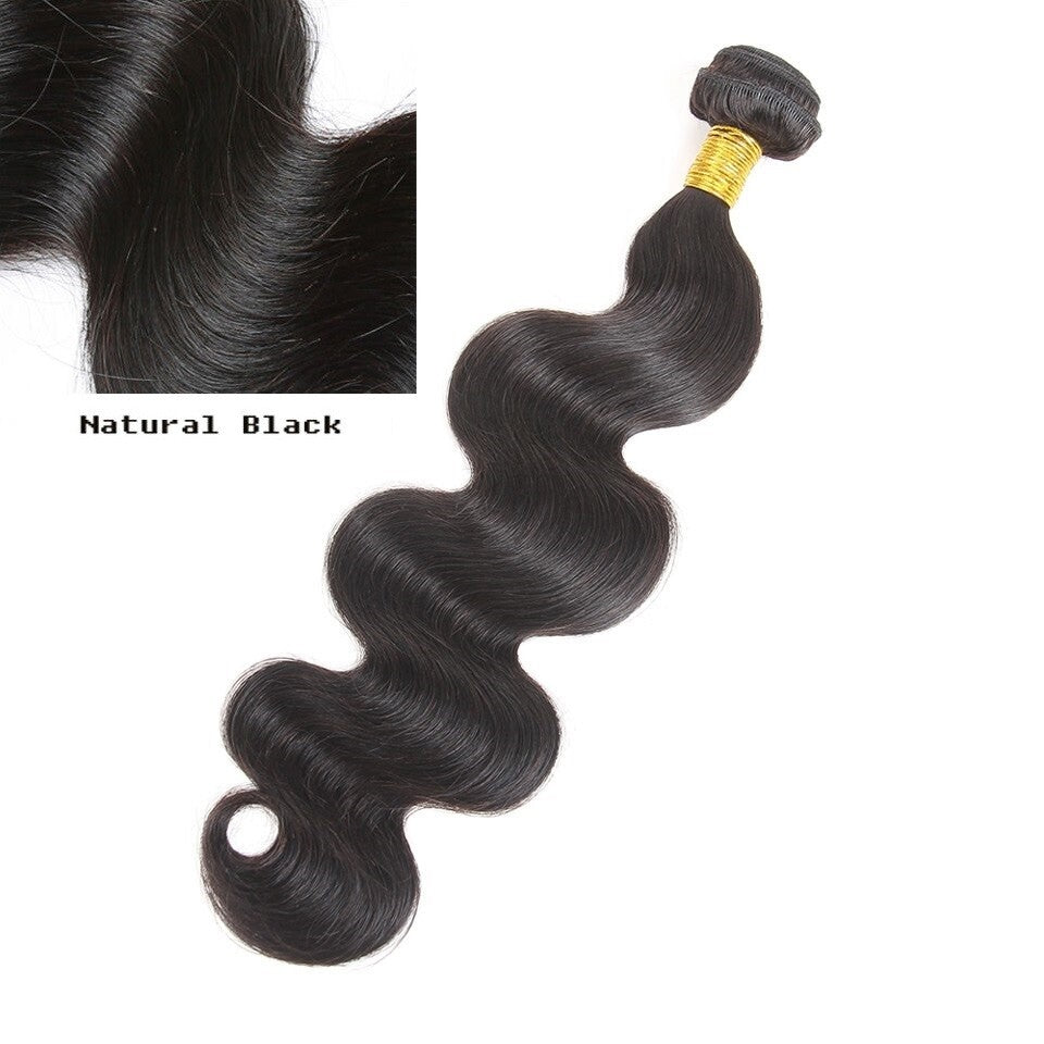 Brazilian & Indian Human Hair Weave Virgin Remy Body Wave - Multiple Lengths & Colors