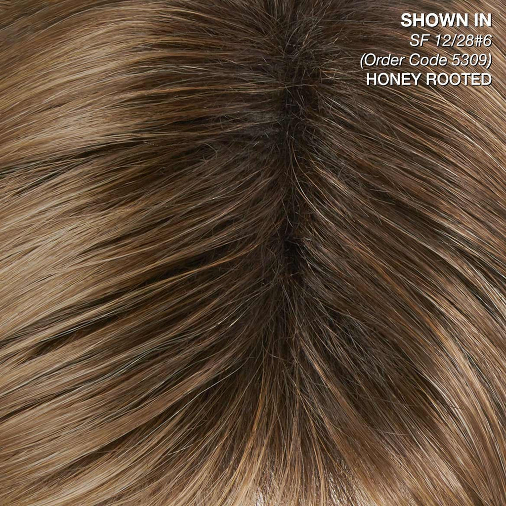 Heat-Resistant Mid-Length Bob Wig with Side-Swept Bangs - Honey Rooted