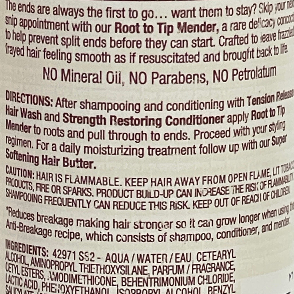Anti Breakage Hair Treatment for Dry Hair - 6 Pack 4 oz Root to Tip Mender