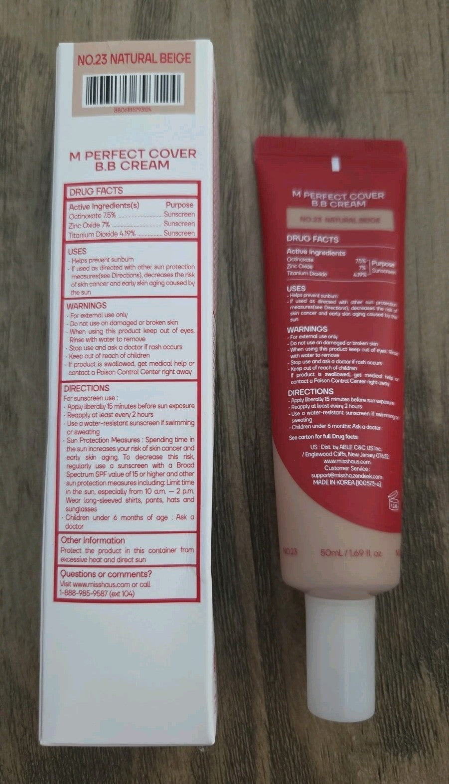 Missha M Perfect Cover BB Cream SPF 42 No.23 Natural Beige 50ml - Hydrating Skin Care