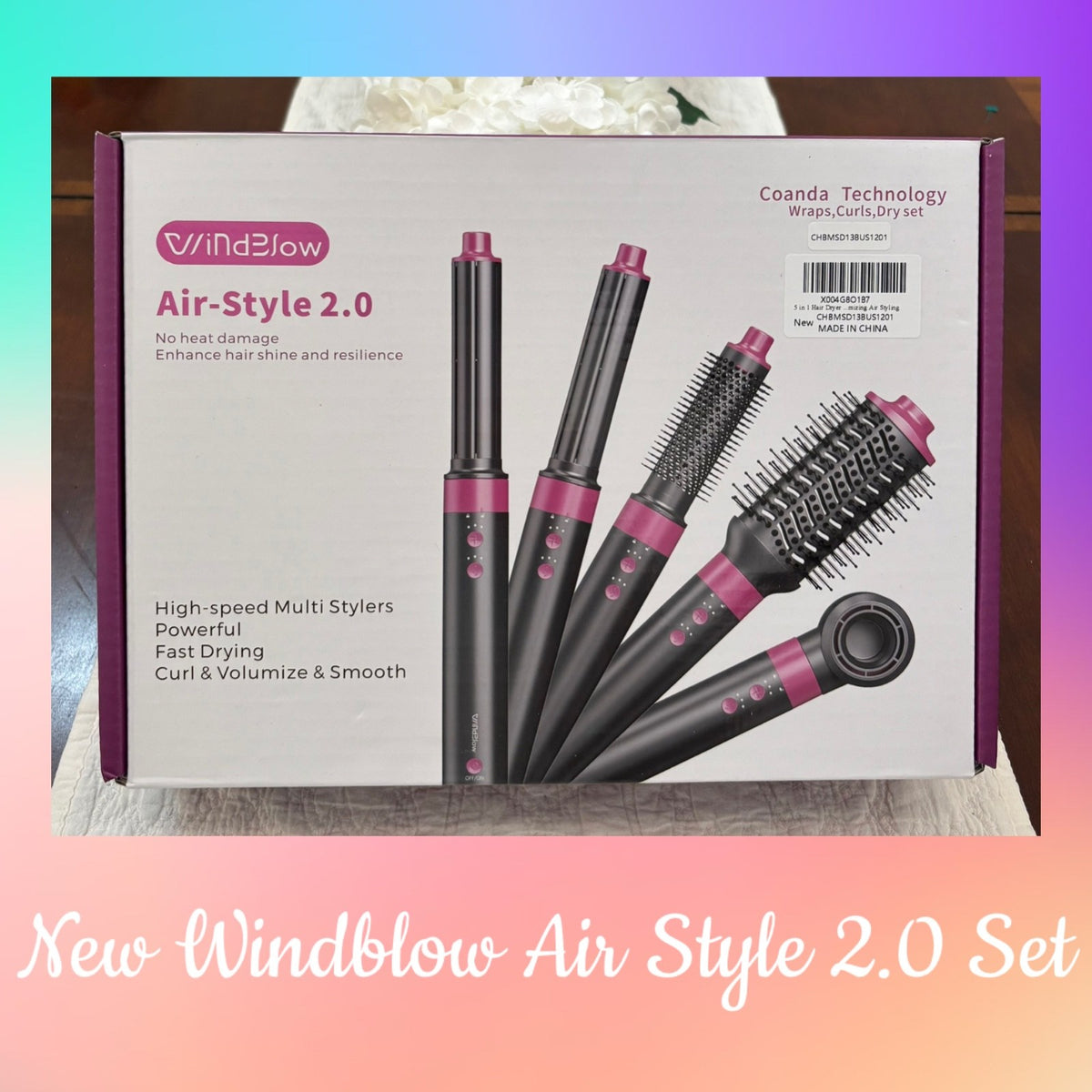 High-Speed Multi-Style Hair Dryer with 5 Attachments - WindBlow Air Style 2.0