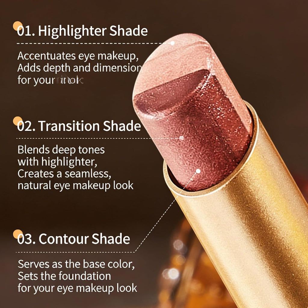 Gradient Eyeshadow Stick Set - 4Pcs Matte & Shimmer Waterproof, Long-Lasting