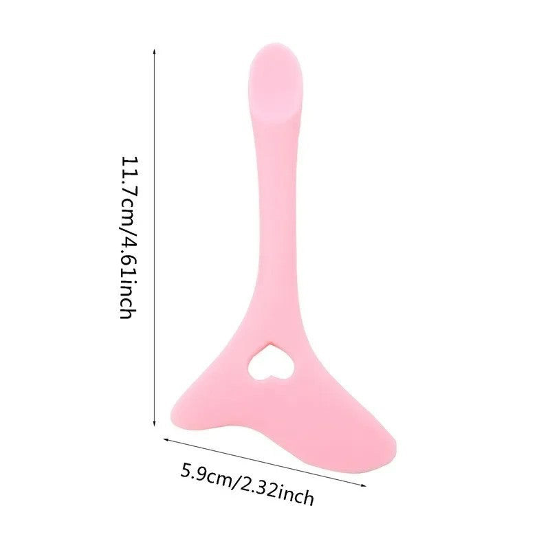 Multi-Functional Silicone Makeup Tool with Eyeliner, Lipstick, Eyebrow, and Eye Shadow Application Aids