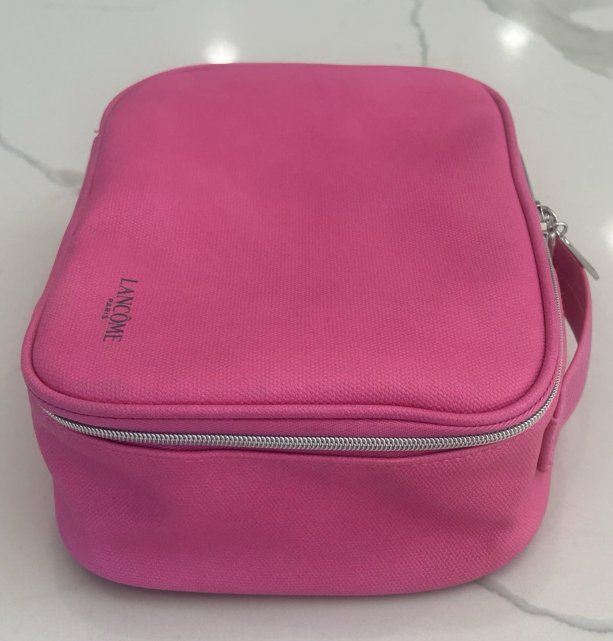 Set of 2 Pink Cosmetic & Toiletry Bags with Zipper Closures