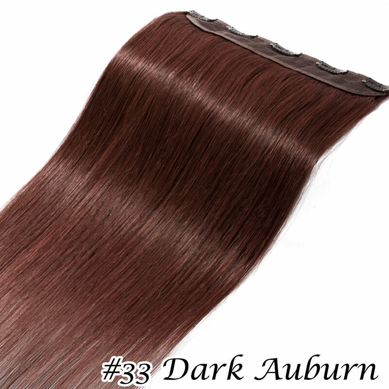 Thick Long Ombre Clip-In Hair Extensions - Human Remy Full Head Set