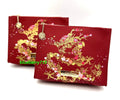2 Pcs Red Faux Leather Dragon Cosmetic Makeup Zipper Bags