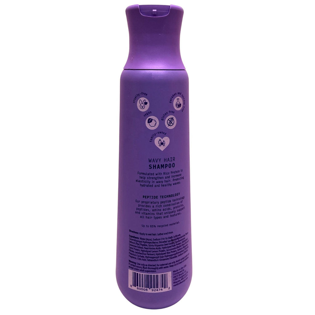 Wavy Hair Shampoo with Peptides - Sulfate-Free 12 oz 2-Pack for Nourished Waves