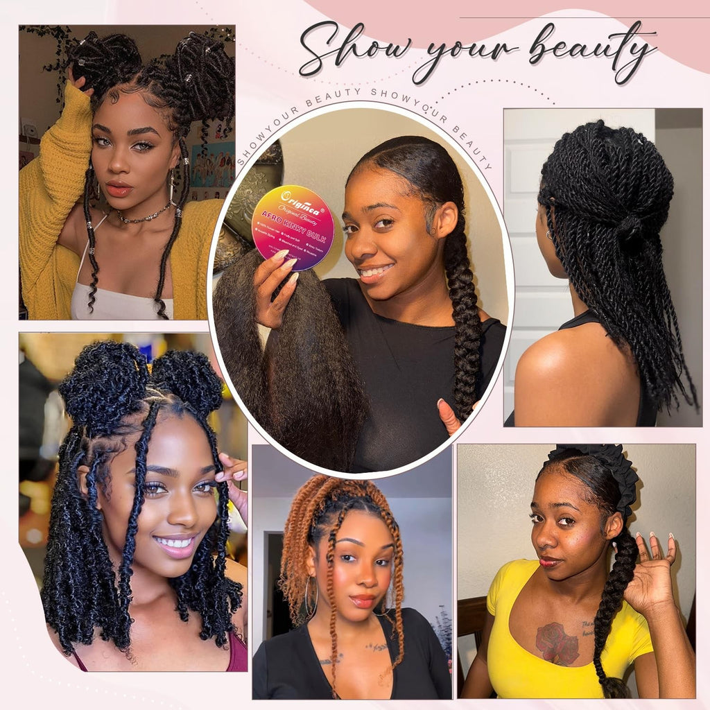 Human Hair Extensions for Braiding 18 Inch 50g - Natural Box Braids & Twists