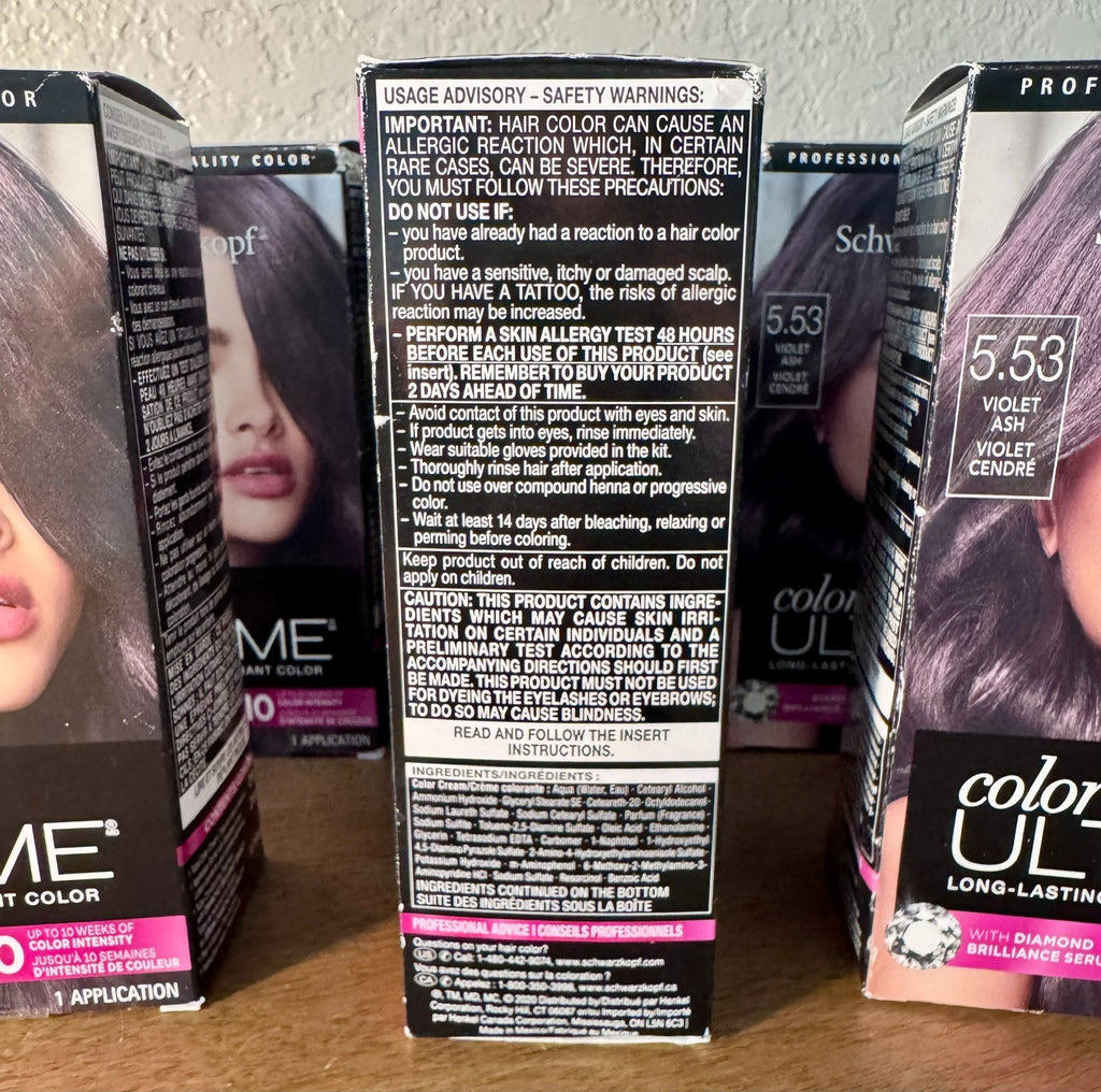 Schwarzkopf Color Ultime Violet Ash Hair Dye - Long Lasting Vibrant Color Pack