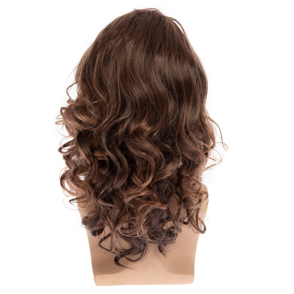 Brown Curly Synthetic Wig for Men - 17-Inch Party & Everyday Use