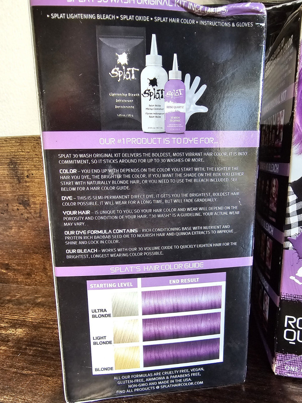 Rebellious Rose Quartz Hair Dye Kit with Coloring Bowl - Vibrant Hair Color