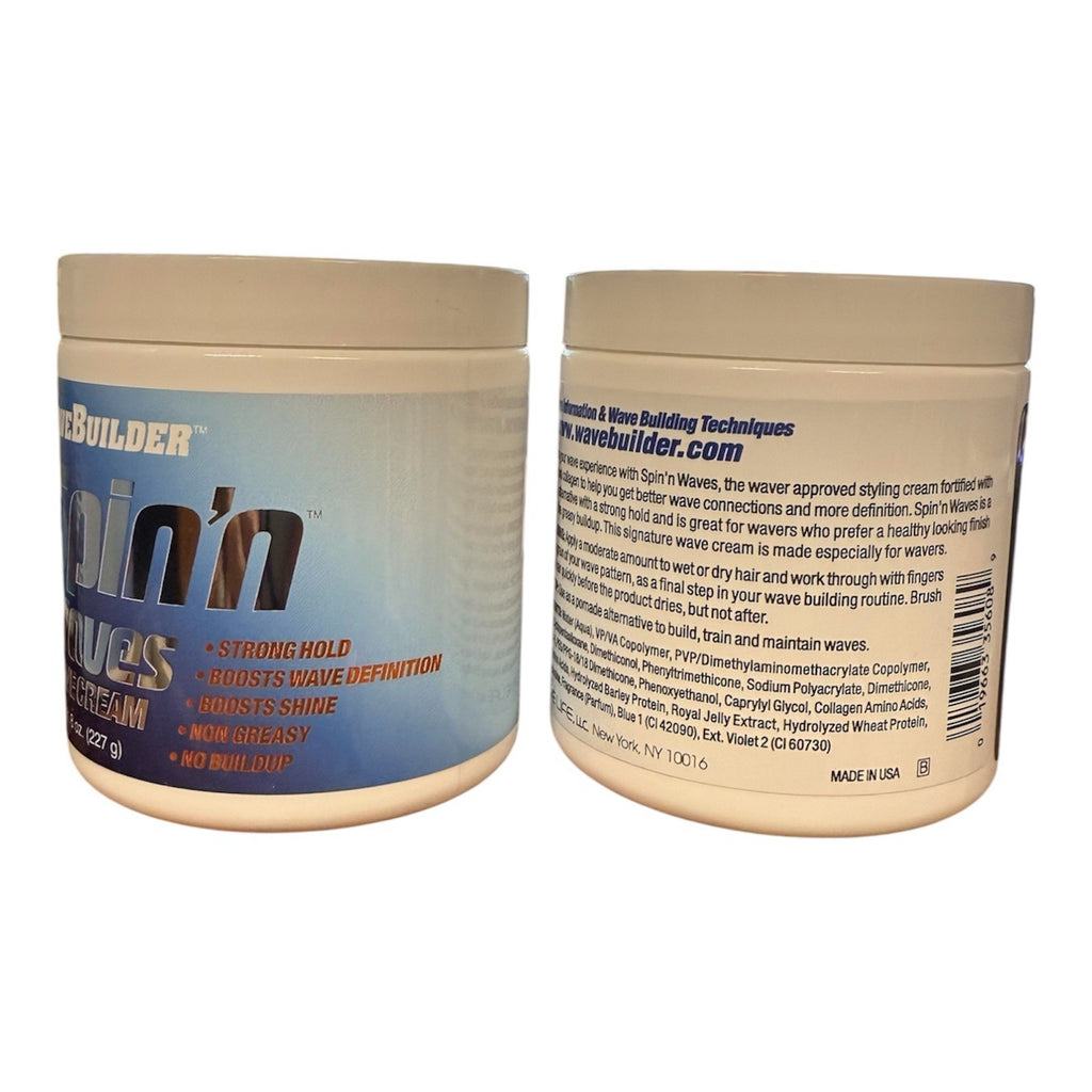 Strong Hold Wave Building Wave Cream - 8 oz, Pack of 2