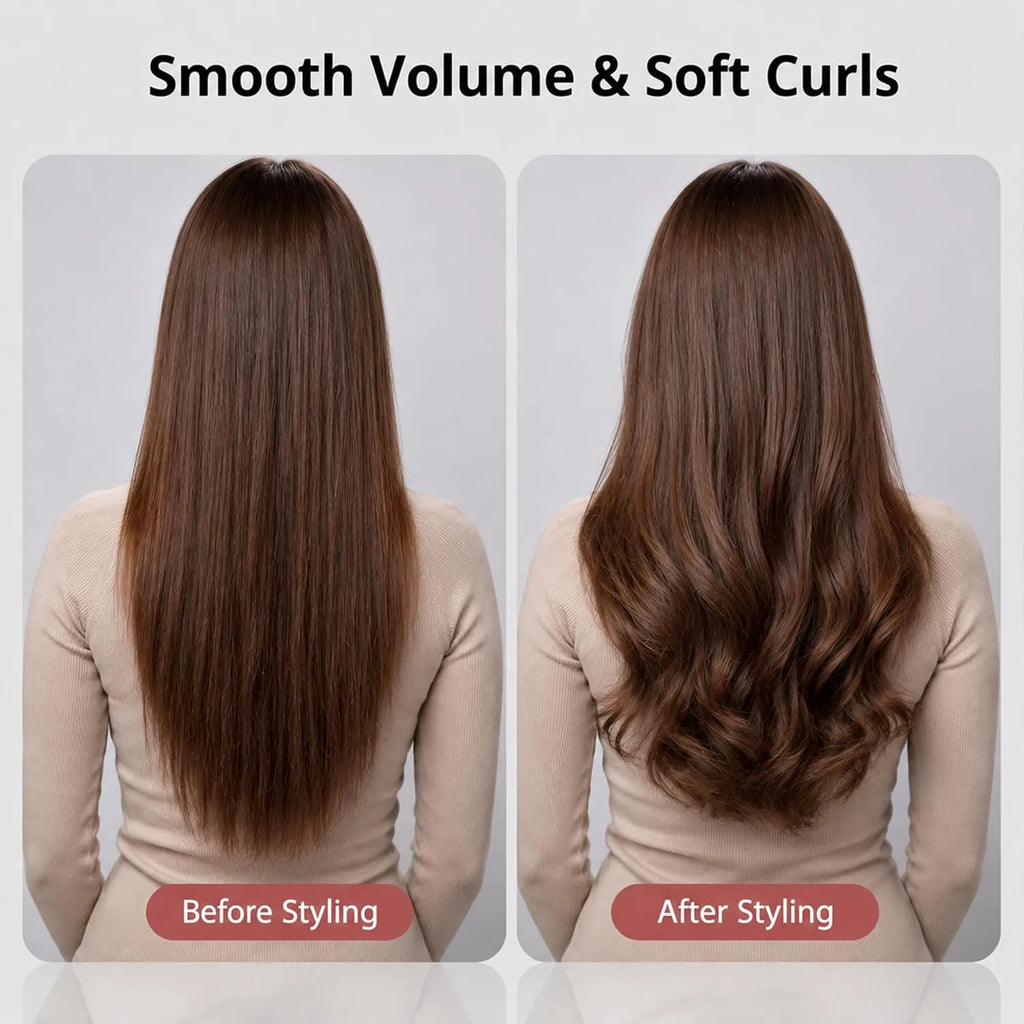 1 1/4 Inch Thermal Curling Brush Hair Styling Tool Dual Voltage for Travel