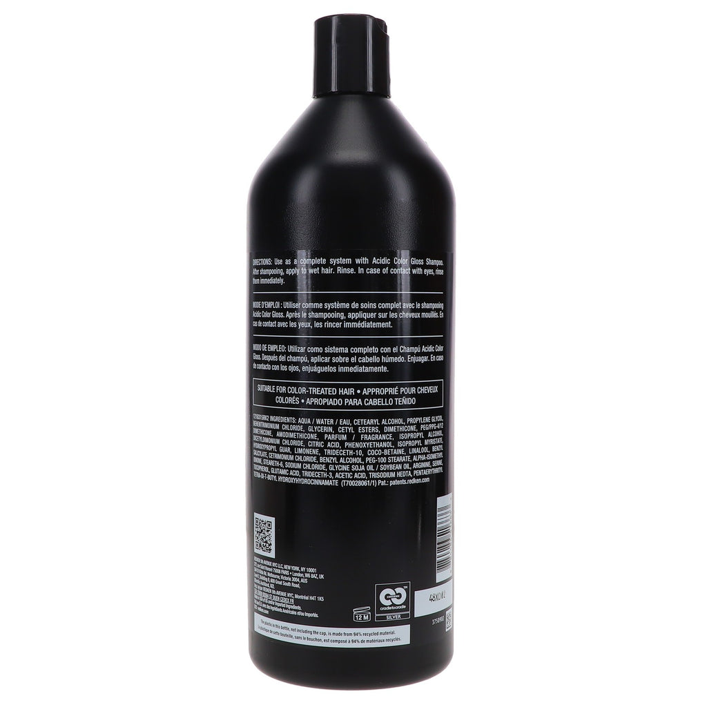 Redken Acidic Color Gloss Conditioner 33.8 oz for Color-Treated Hair - Sulfate-Free Shine
