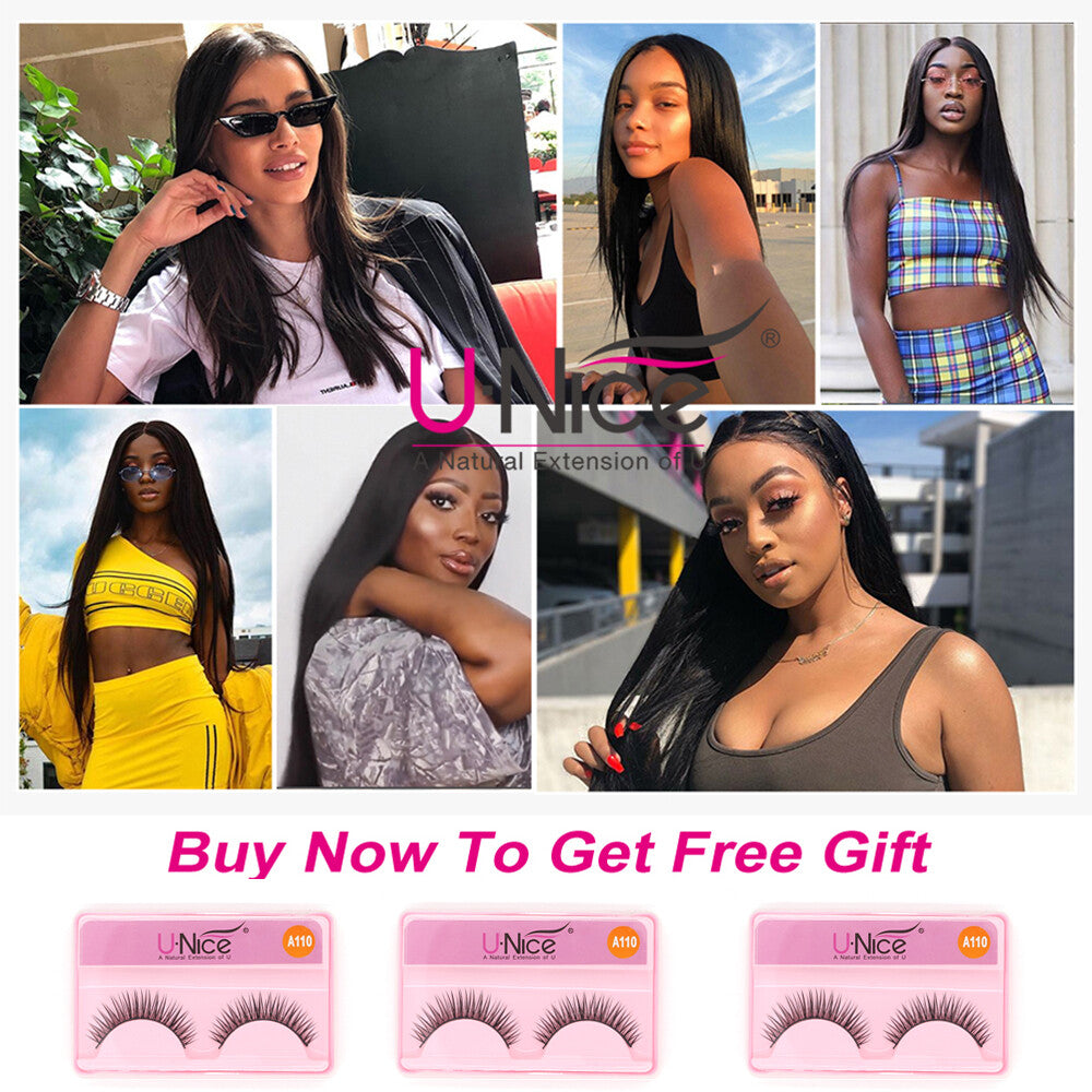 Human Hair Extensions 3 Bundles Virgin Straight Weaves for Full Head
