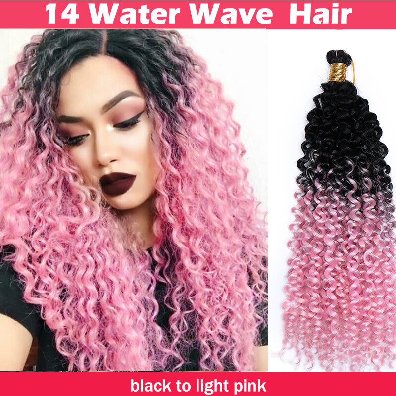 Long Boho Crochet Water Wave Braid Hair Extensions - Curly Synthetic Hair