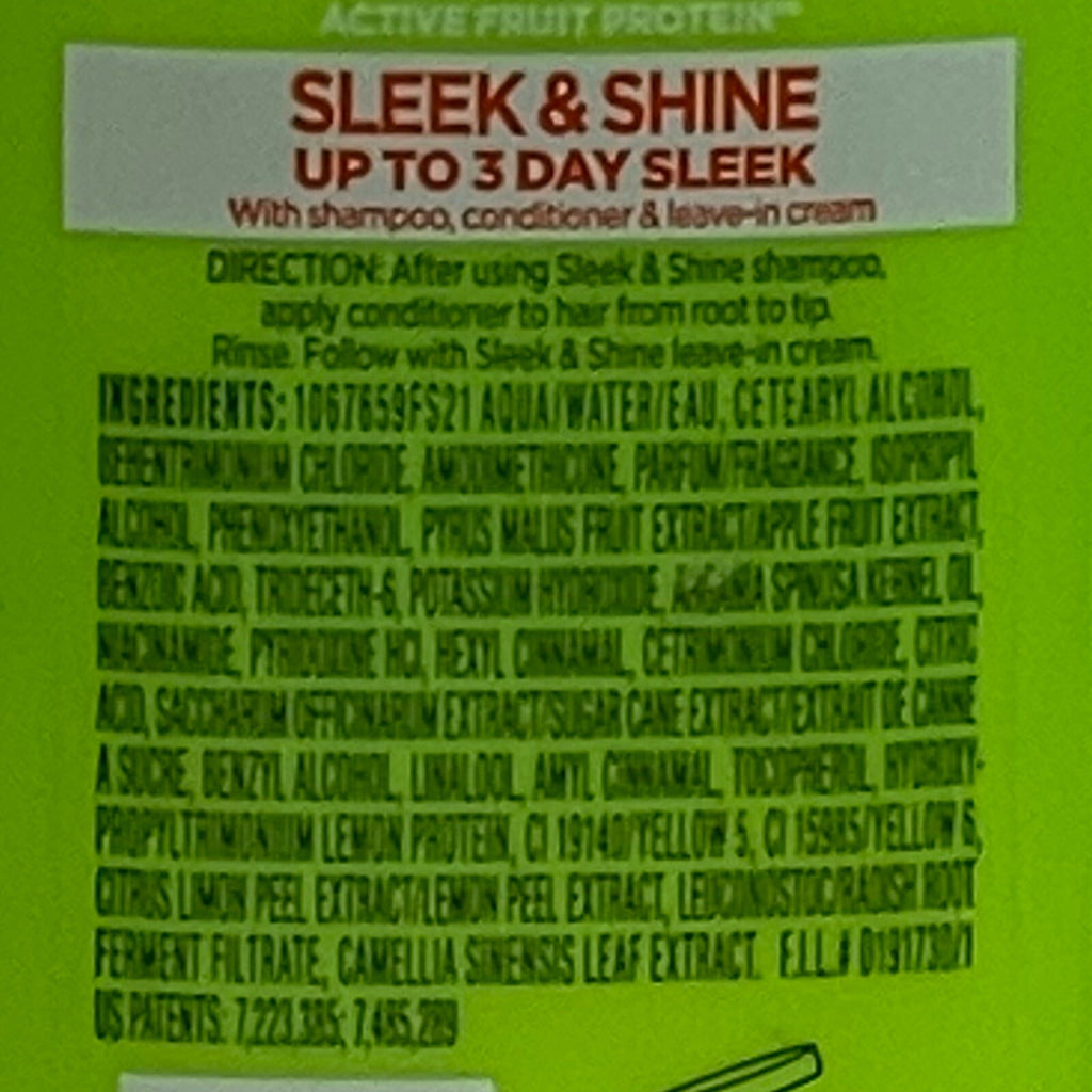 Garnier Fructis Sleek & Shine Fortifying Conditioner Travel Size 3 oz - 9 Pack