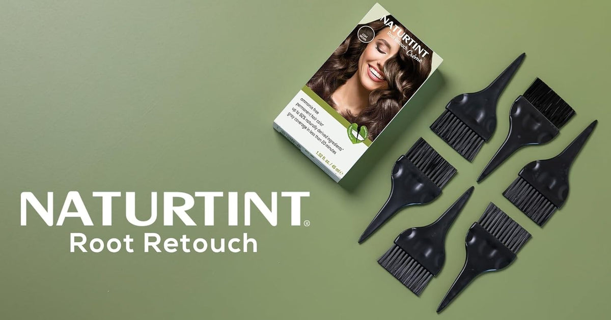 Natural Hair Color Root Retouch Creme Light Brown 6-Pack - Permanent Hair Dye