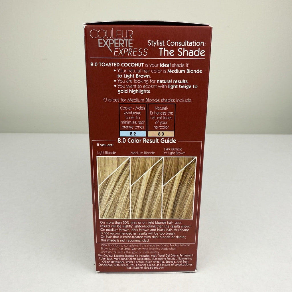L'Oréal Paris Natural Medium Blonde Hair Color #8.0 - Quick & Easy Dye Kit