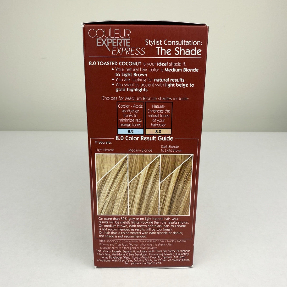 L'Oréal Paris Natural Medium Blonde Hair Color #8.0 - Quick & Easy Dye Kit