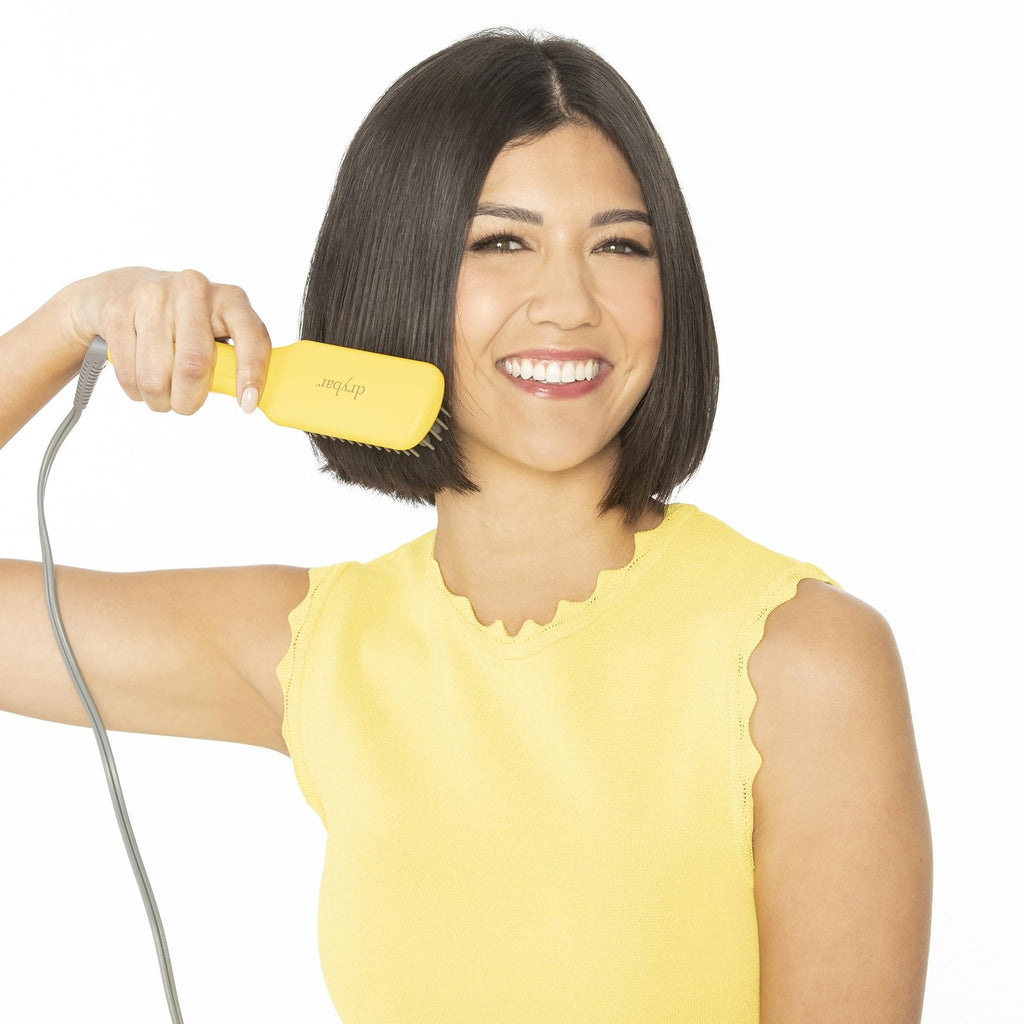 Mini Heated Straightening Brush for Travel - Frizz-Free Hair Styling