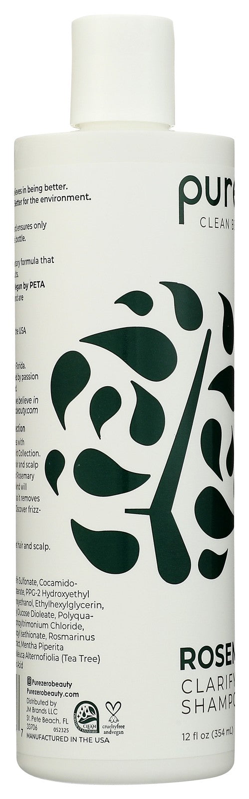Purezero Rosemary Mint Clarifying Shampoo 12 Oz - 3 Pack