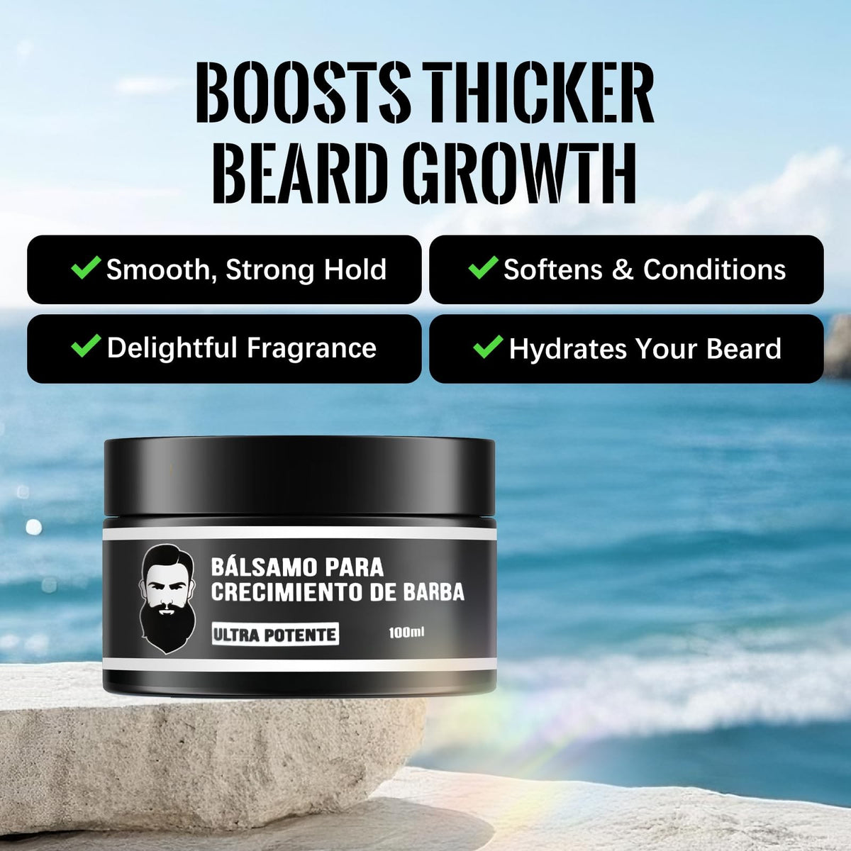 Men's Beard Growth Balm - Stimulating Moisturizer & Nourisher 100g