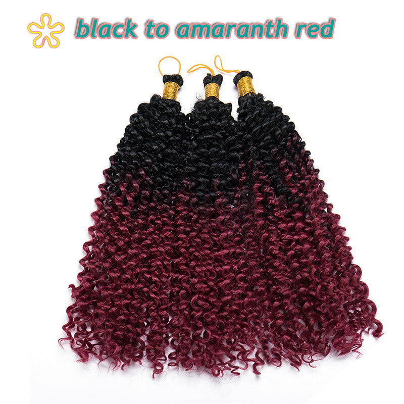 14-Inch Water Wave Crochet Hair Extensions for Black Women - Synthetic Braids