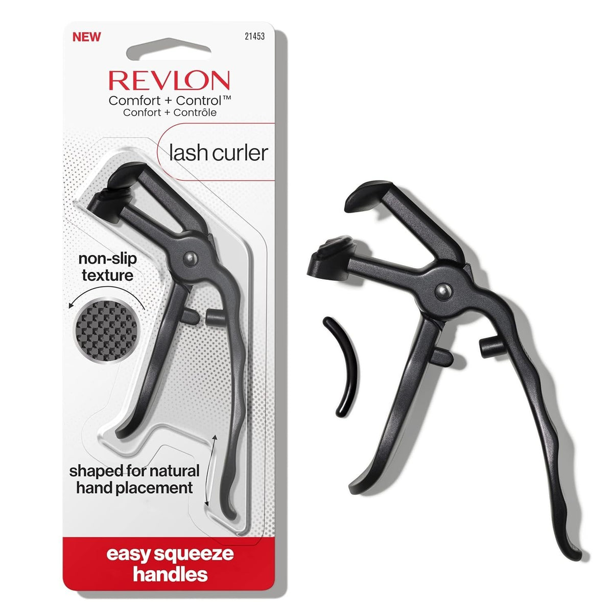 Revlon Eyelash Curler - Black, Full-Hand Grip, Precision Lash Curling