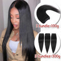 Human Hair Extensions Bundles - Virgin Loose Wave & Straight Weft Hair