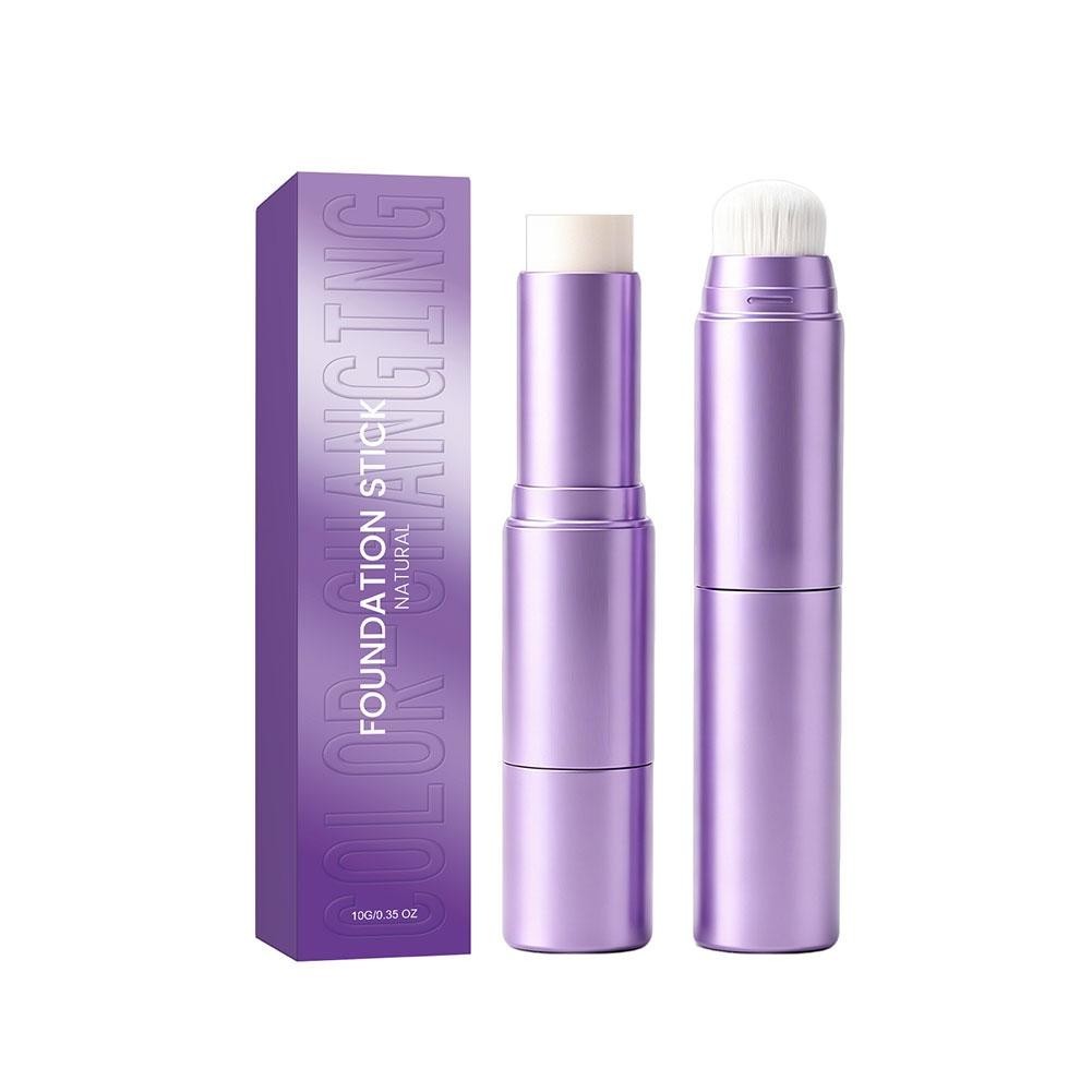 2-in-1 Waterproof Long-Lasting Foundation Stick with Soft Blending Brush