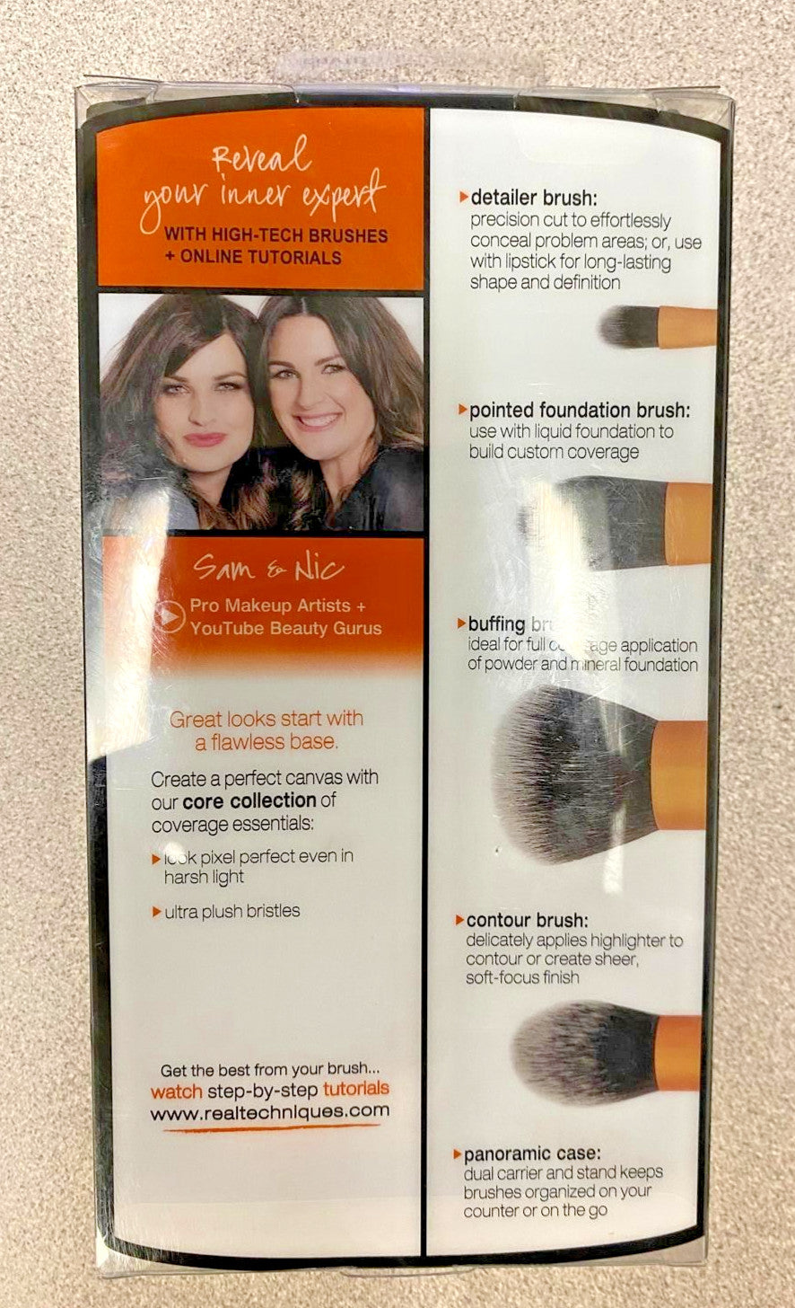 Makeup Brush Set - 4 Professional Cosmetic Brushes for Face & Detail