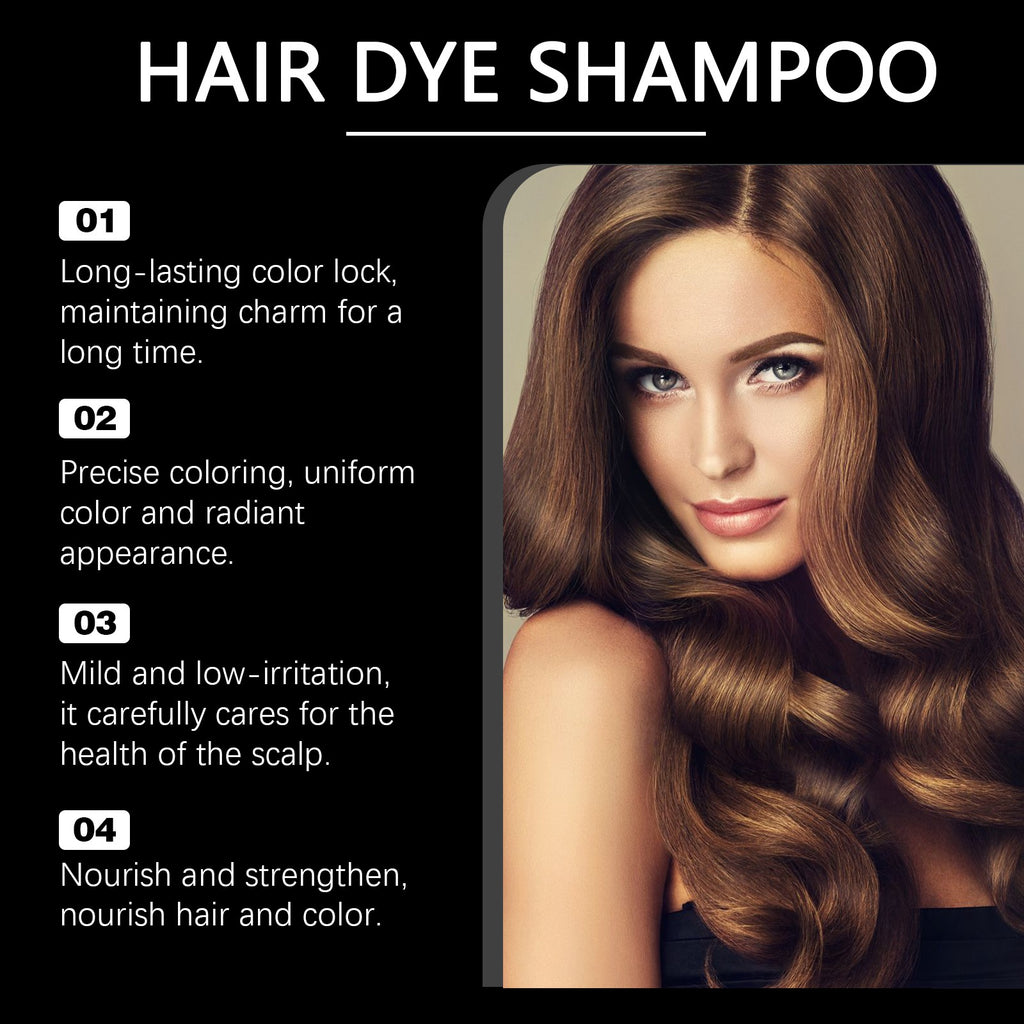 Red Hair Dye Shampoo 3-in-1 Instant Hair Color & Nourishing Treatment