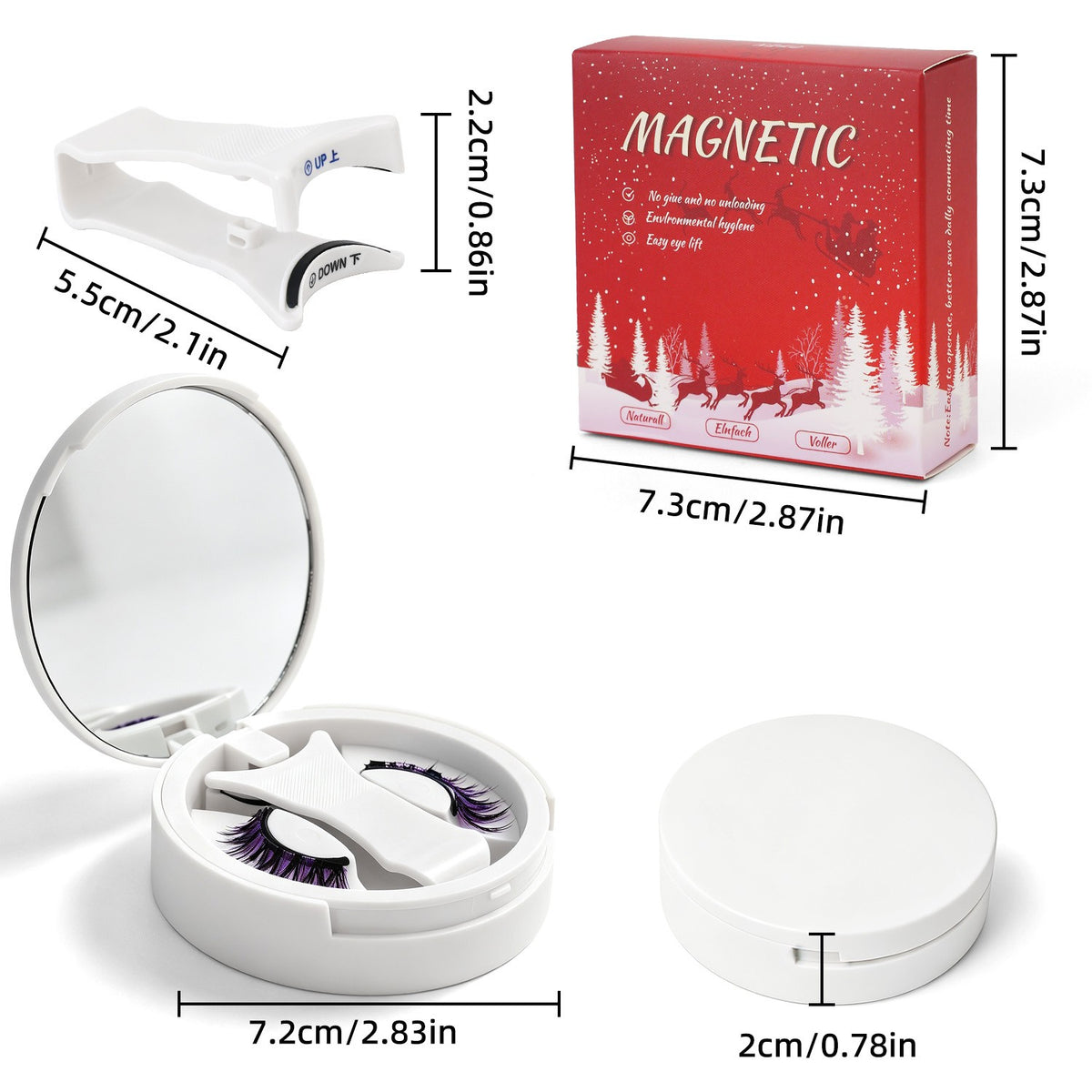Magnetic False Eyelashes No Glue Reusable Dramatic Eye Makeup for Party Travel