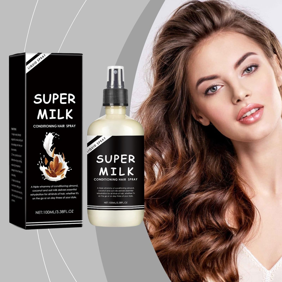 Leave-In Hair Conditioner Spray for Detangling & Moisturizing - 2 Pack