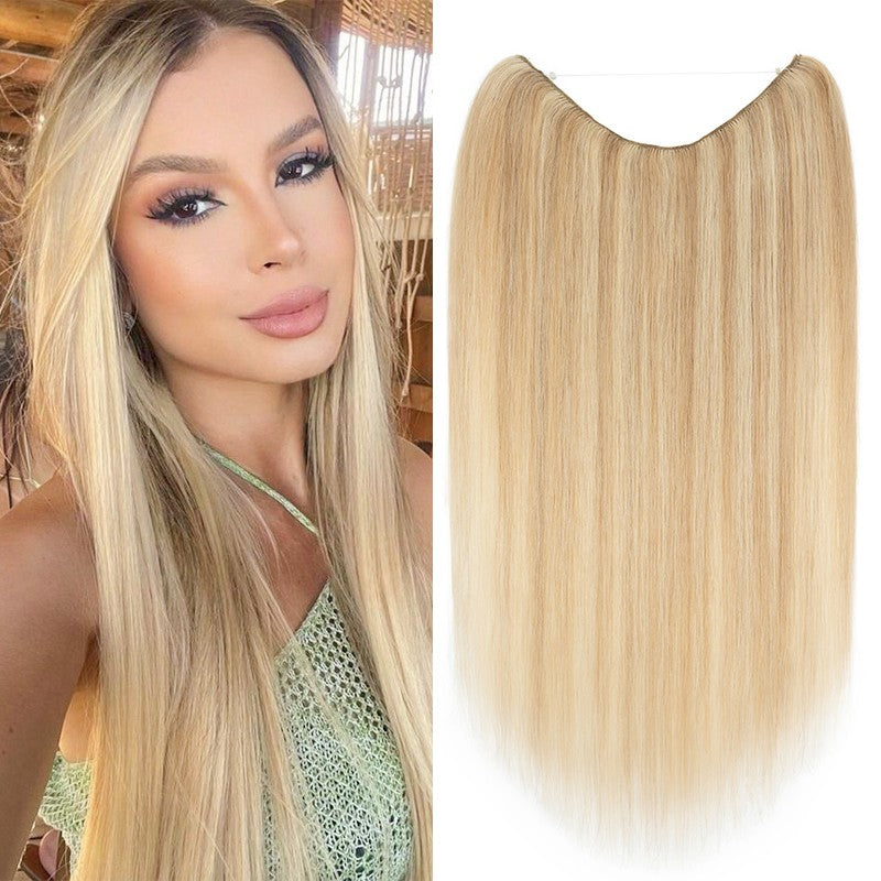 Remy Human Hair Clip-In Extensions with Invisible Wire & Clips - Thick, Natural Look