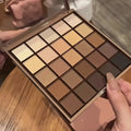 25 Color Eyeshadow Palette Neutral Brown Gray Smoky Eye Makeup Kit