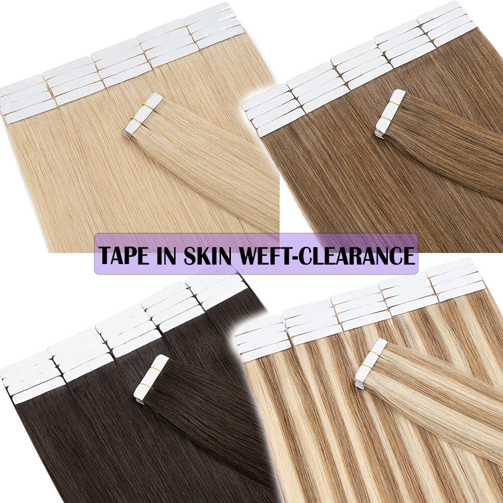 Remy Human Hair Tape-In Extensions 80PCS Full Head Thick Hair Set
