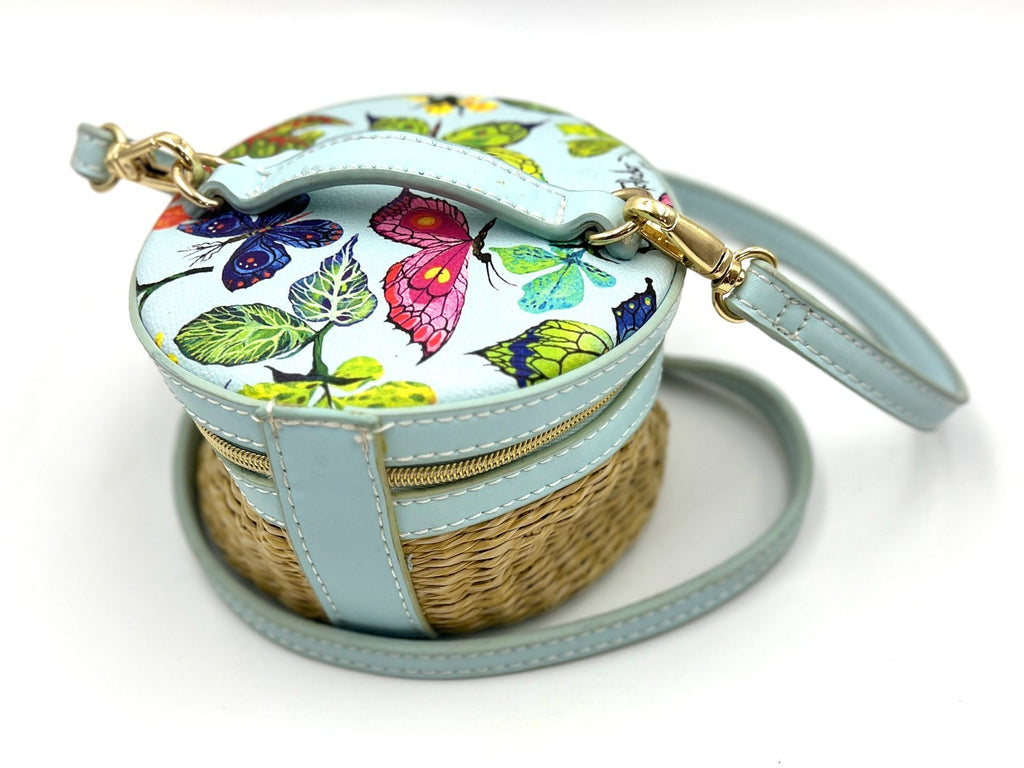 Makeup Bag with Butterfly Print Zipper Closure and Strap - Estée Lauder