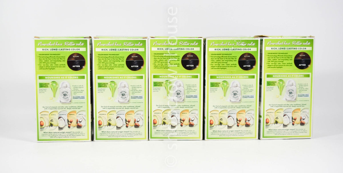 Garnier Nutrisse Ultra Creme Hair Color #11 Peppercorn Blackest Black - 5 Kits