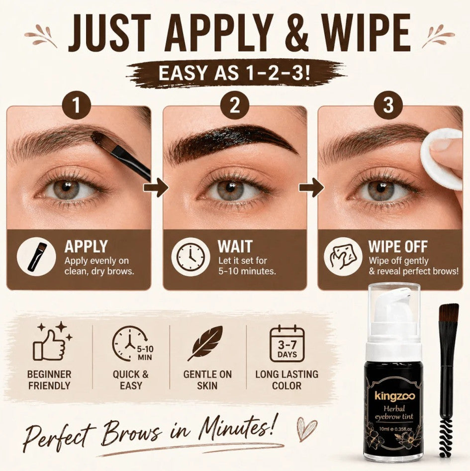 Waterproof Eyebrow Tint Kit - Long Lasting & Smudge-Resistant Brow Color