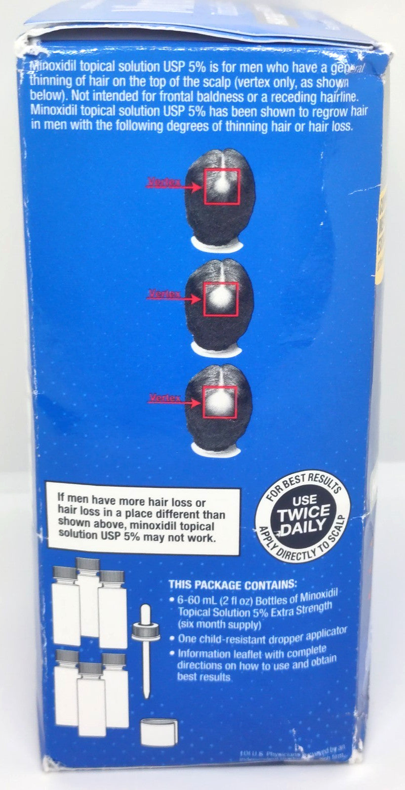 Minoxidil 5% Hair Regrowth Solution for Men - Extra Strength Kirkland Signature