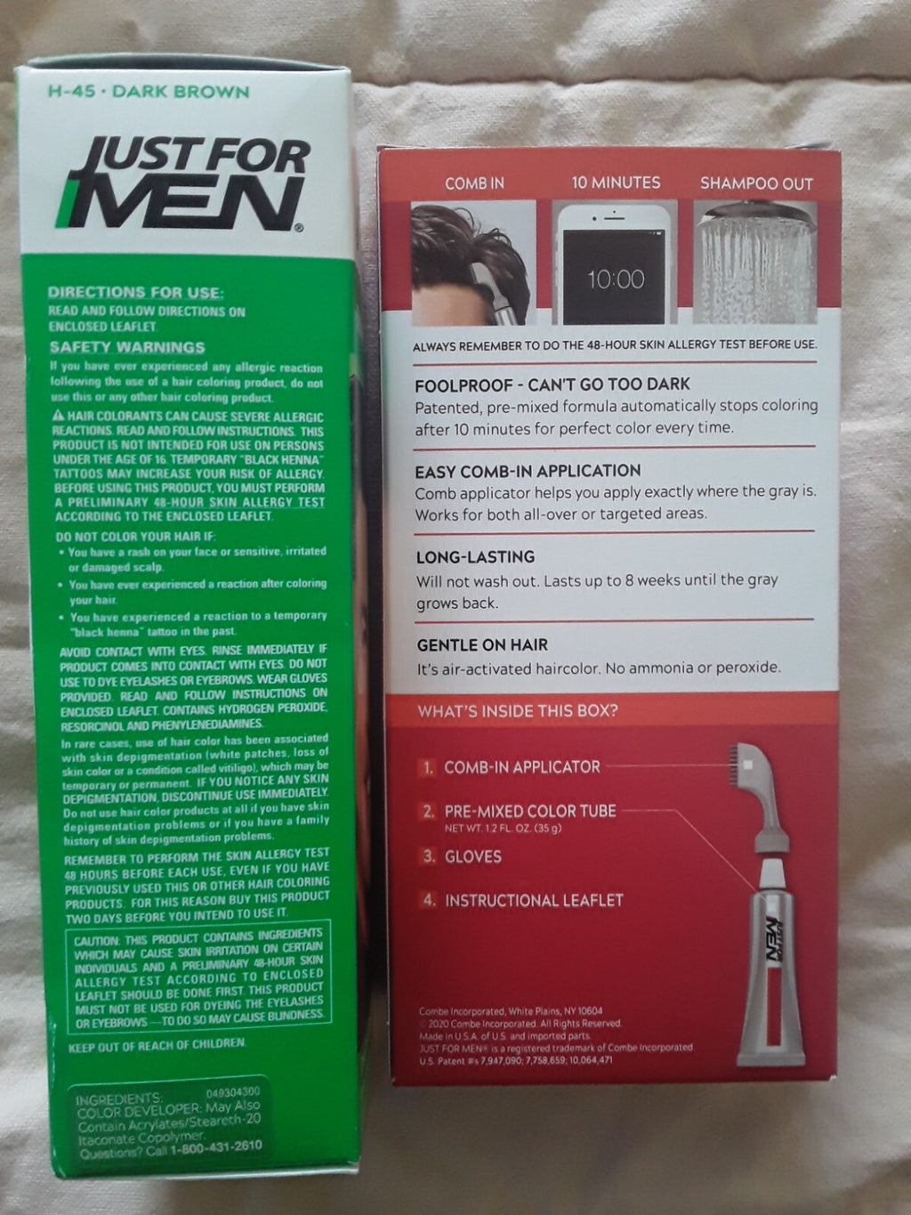 Dark Brown Hair Color Shampoo with Keratin & Olive Oil - Easy Comb In