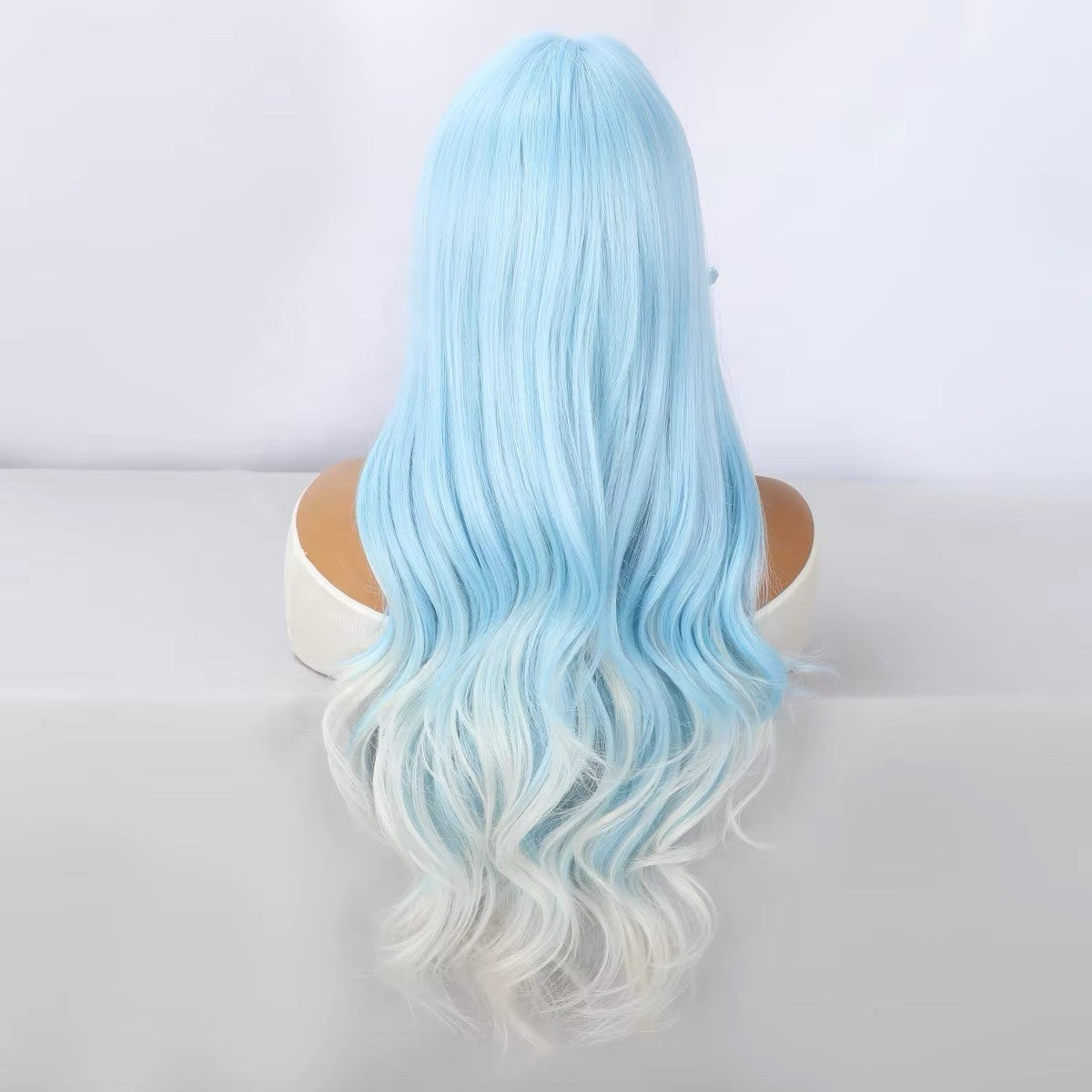 Light Blue White Wig for Halloween Christmas Birthday Costume - Viral Tik Tok Style
