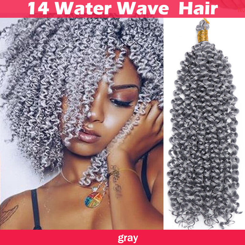 Long Boho Crochet Water Wave Braid Hair Extensions - Curly Synthetic Hair