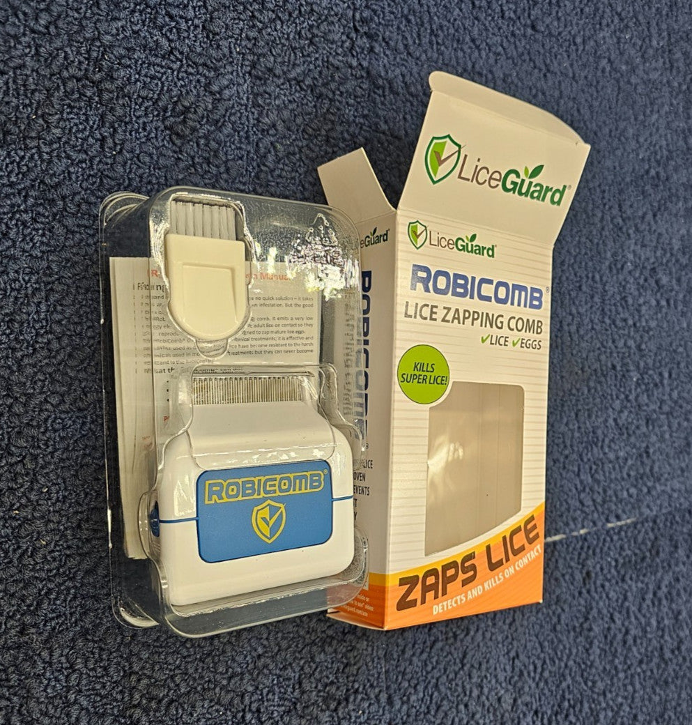 (QTY 3) LiceGuard RobiComb Lice Zapping Comb with Coated Tips - Pest Control