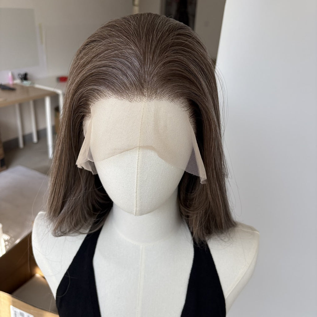 Brown Blonde Long Straight Synthetic Lace Front Wig 13x4 Frontal